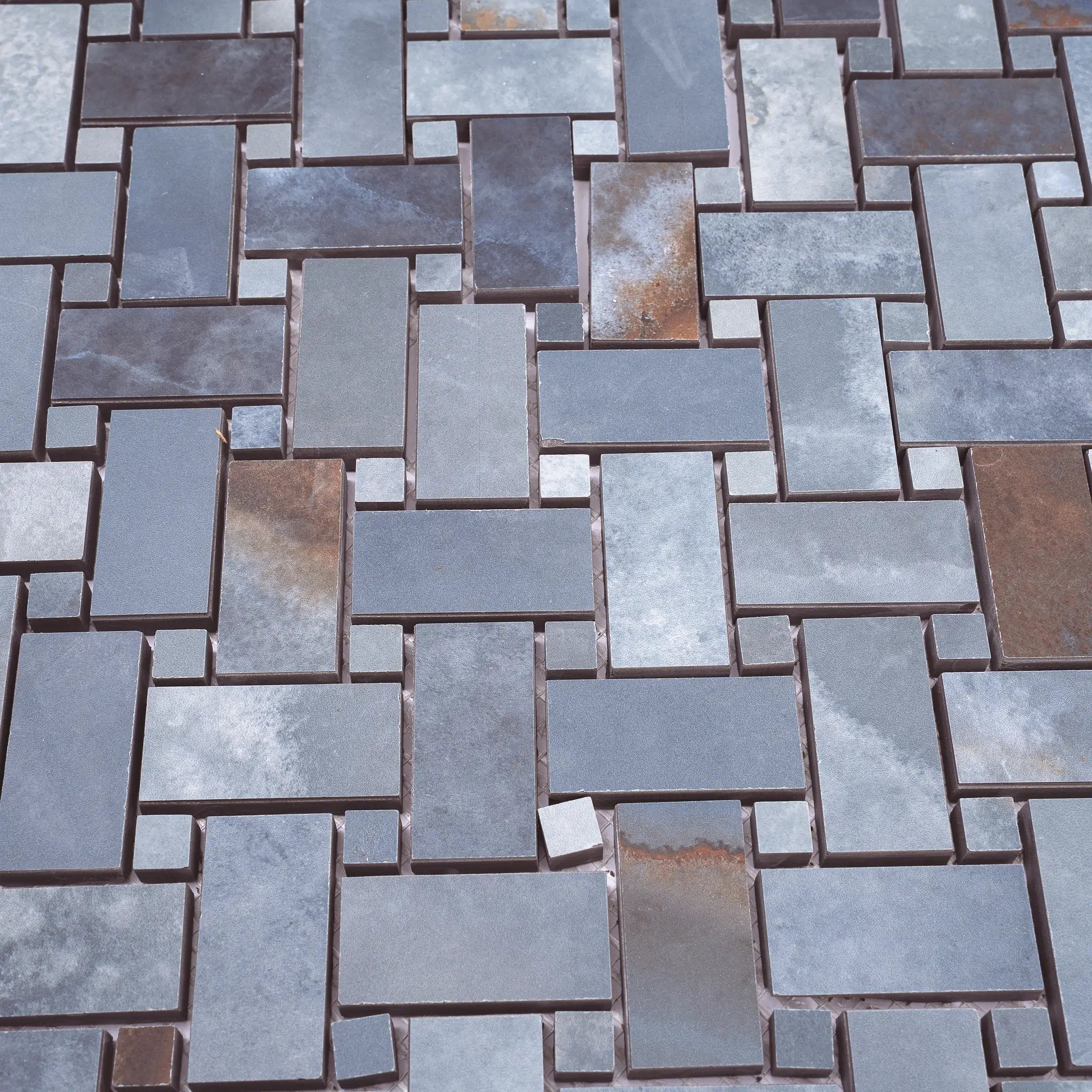 Blue 12x12 Matte Basketweave Porcelain Mosaic Tile (5 pack, 4.84 sq ft/case) by Apollo Tile