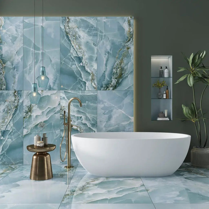 Splendor Green 24x48 Lappato Porcelain Large Format Tile (2 pack, 15.5 sq ft/case) by Apollo Tile