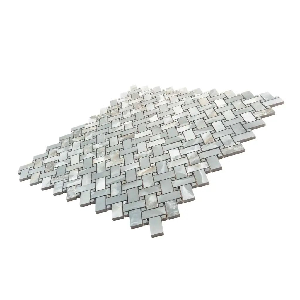 Green 12x12 Matte Basketweave Porcelain Mosaic Tile (5 pack, 4.84 sq ft/case) by Apollo Tile