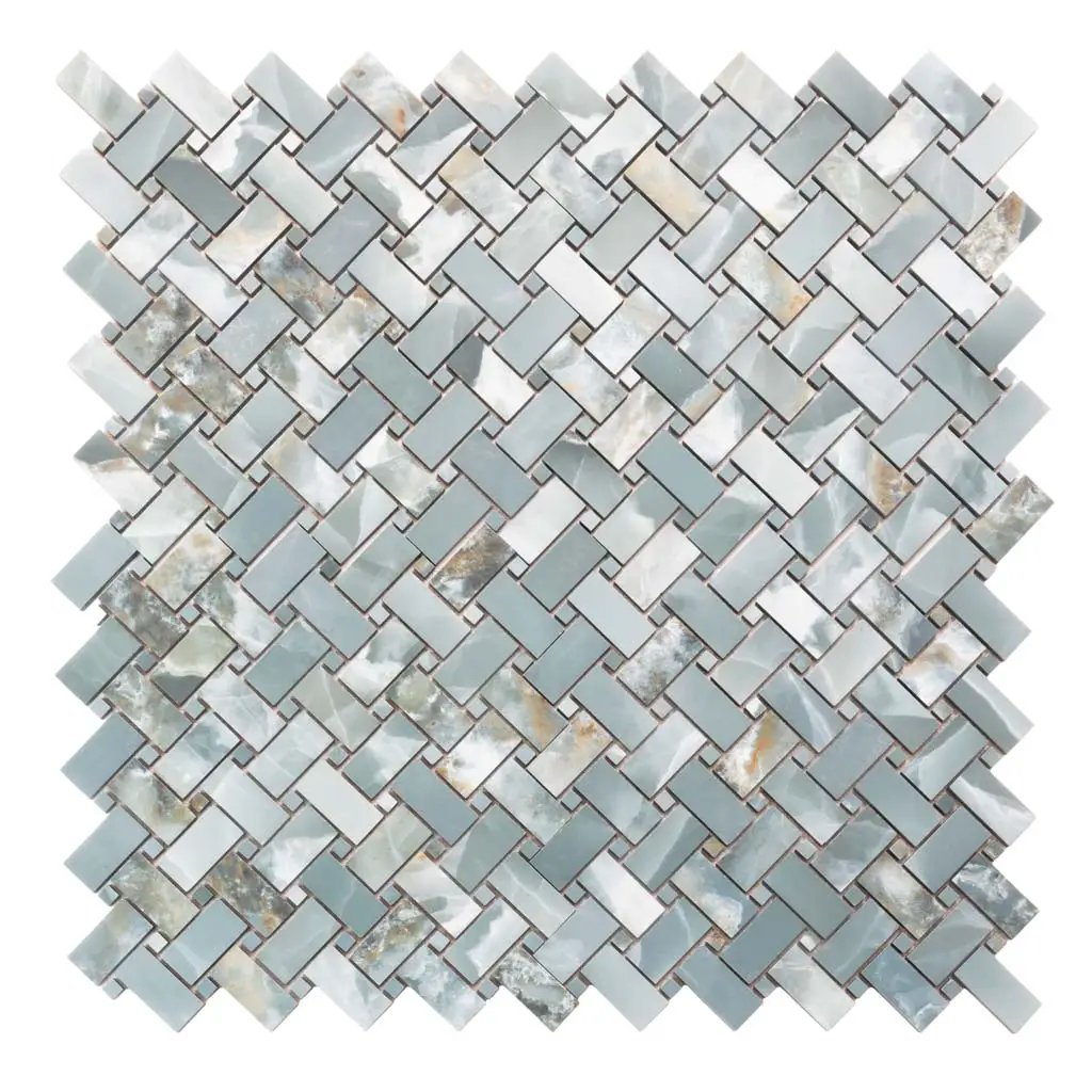 Green 12x12 Matte Basketweave Porcelain Mosaic Tile (5 pack, 4.84 sq ft/case) by Apollo Tile