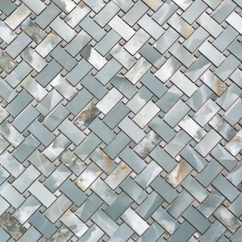 Green 12x12 Matte Basketweave Porcelain Mosaic Tile (5 pack, 4.84 sq ft/case) by Apollo Tile