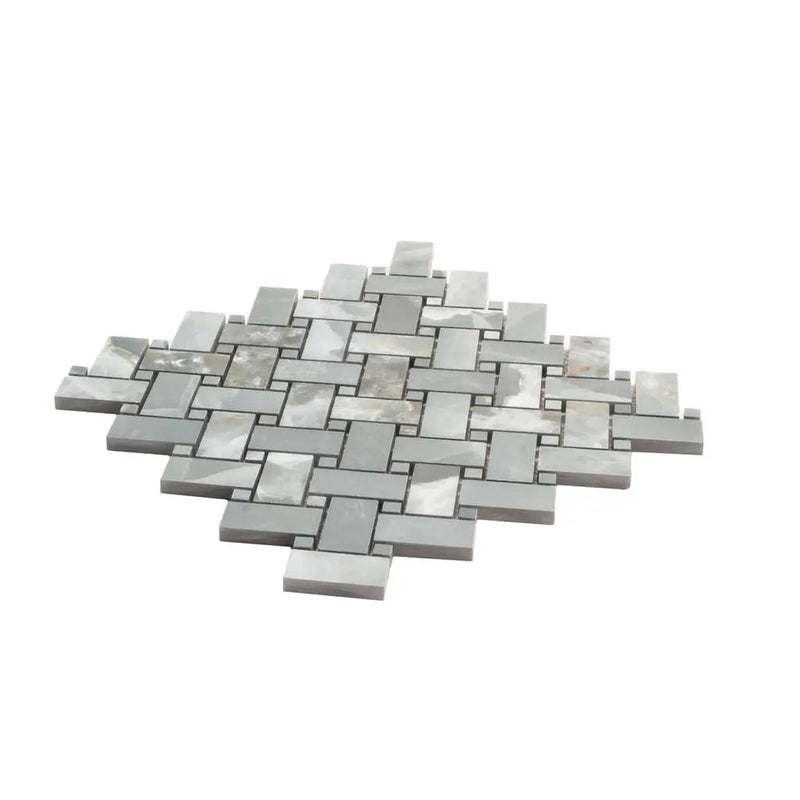 Green 12x12 Matte Basketweave Porcelain Mosaic Tile (5 pack, 4.84 sq ft/case) by Apollo Tile