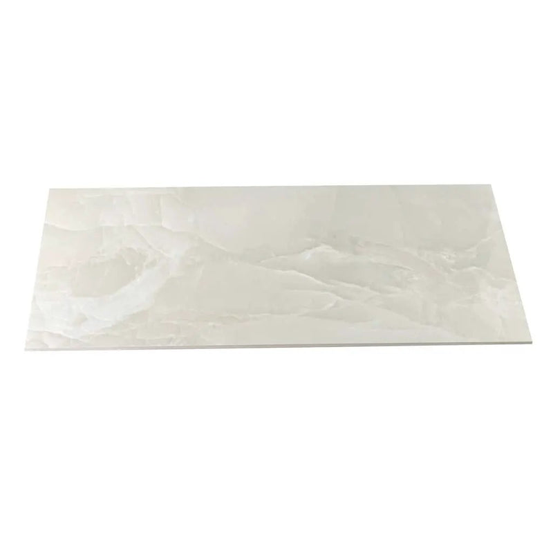 Alabaster White 24x48 Lappato Porcelain Large Format Tile (2 pack, 15.5 sq ft/case) by Apollo Tile