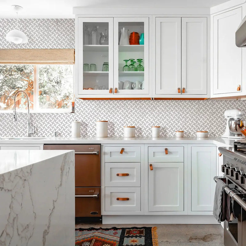 Alabaster White 12x12 Matte Basketweave Porcelain Mosaic Tile (5 pack, 4.84 sq ft/case) by Apollo Tile