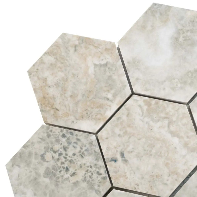 Light Taupe Beige 9x13 Polished Hexagon Porcelain Mosaic Tile (9 pack, 7.09 sq ft/case) by Apollo Tile