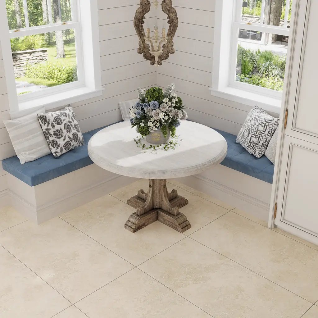 Sand Beige 24x48 Polished Porcelain Large Format Tile (2 pack, 15.55 sq ft/case) by Apollo Tile