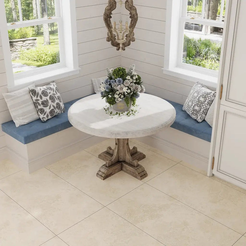 Sand Beige 24x48 Polished Porcelain Large Format Tile (2 pack, 15.55 sq ft/case) by Apollo Tile