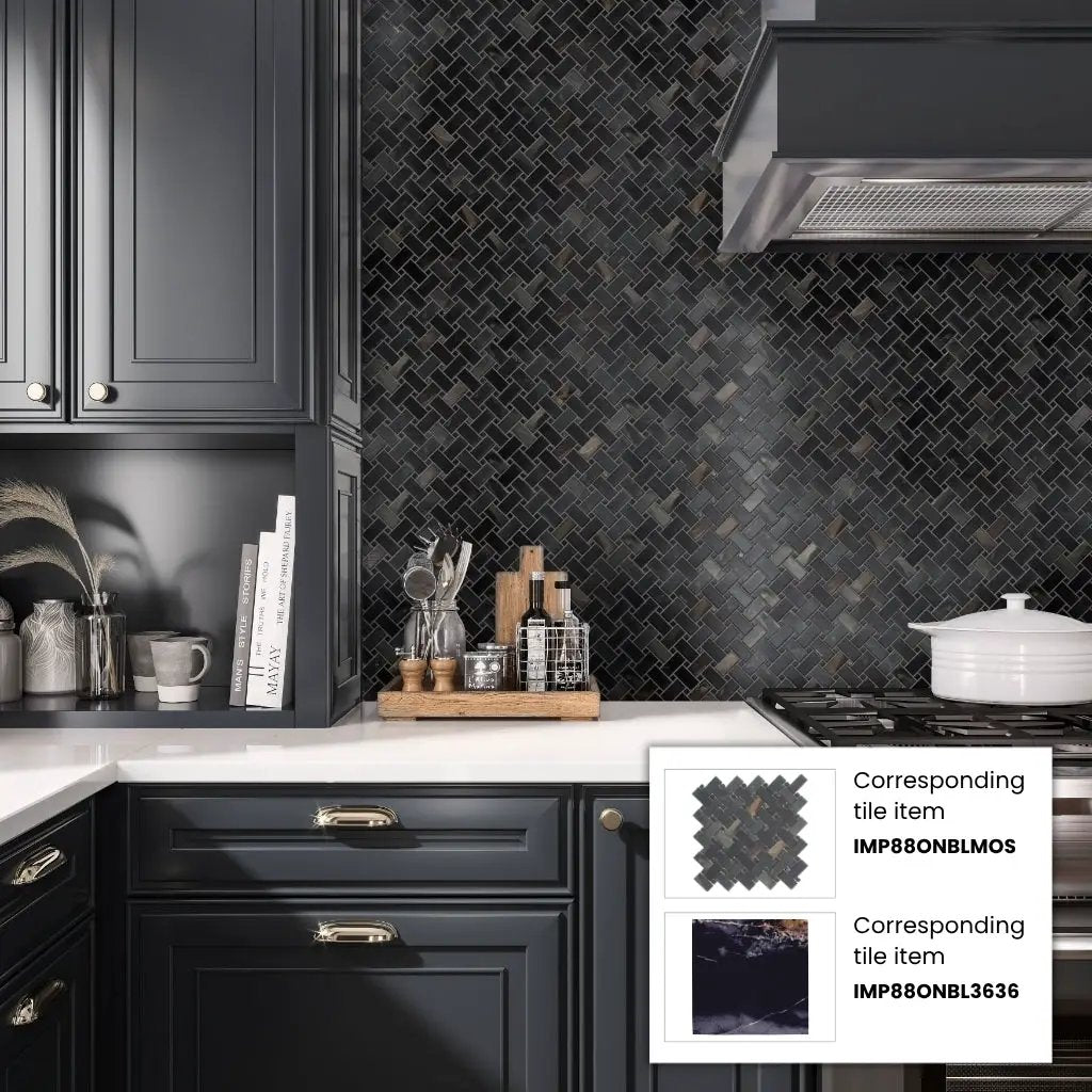 Black 12x12 Matte Basketweave Porcelain Mosaic Tile (5 pack, 4.84 sq ft/case) by Apollo Tile
