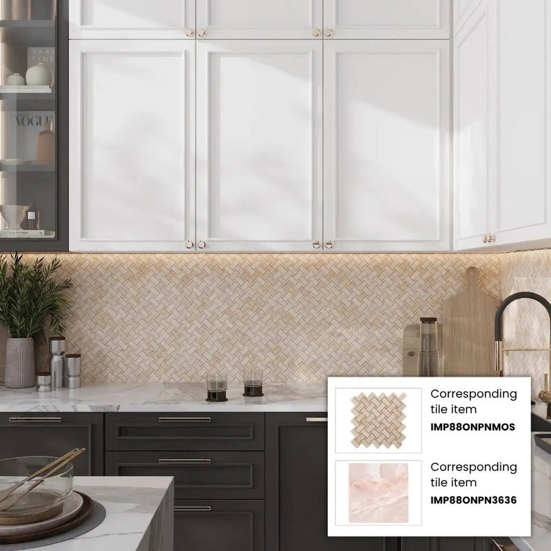 Crepe Pink 12x12 Matte Basketweave Porcelain Mosaic Tile (5 pack, 4.84 sq ft/case) by Apollo Tile