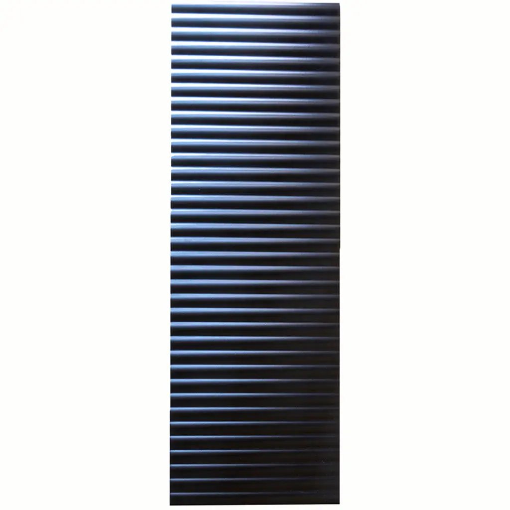 Black 12x36 Matte Fluted Ceramic Large Format Tile (4 pack, 11.63 sq ft/case) by Apollo Tile