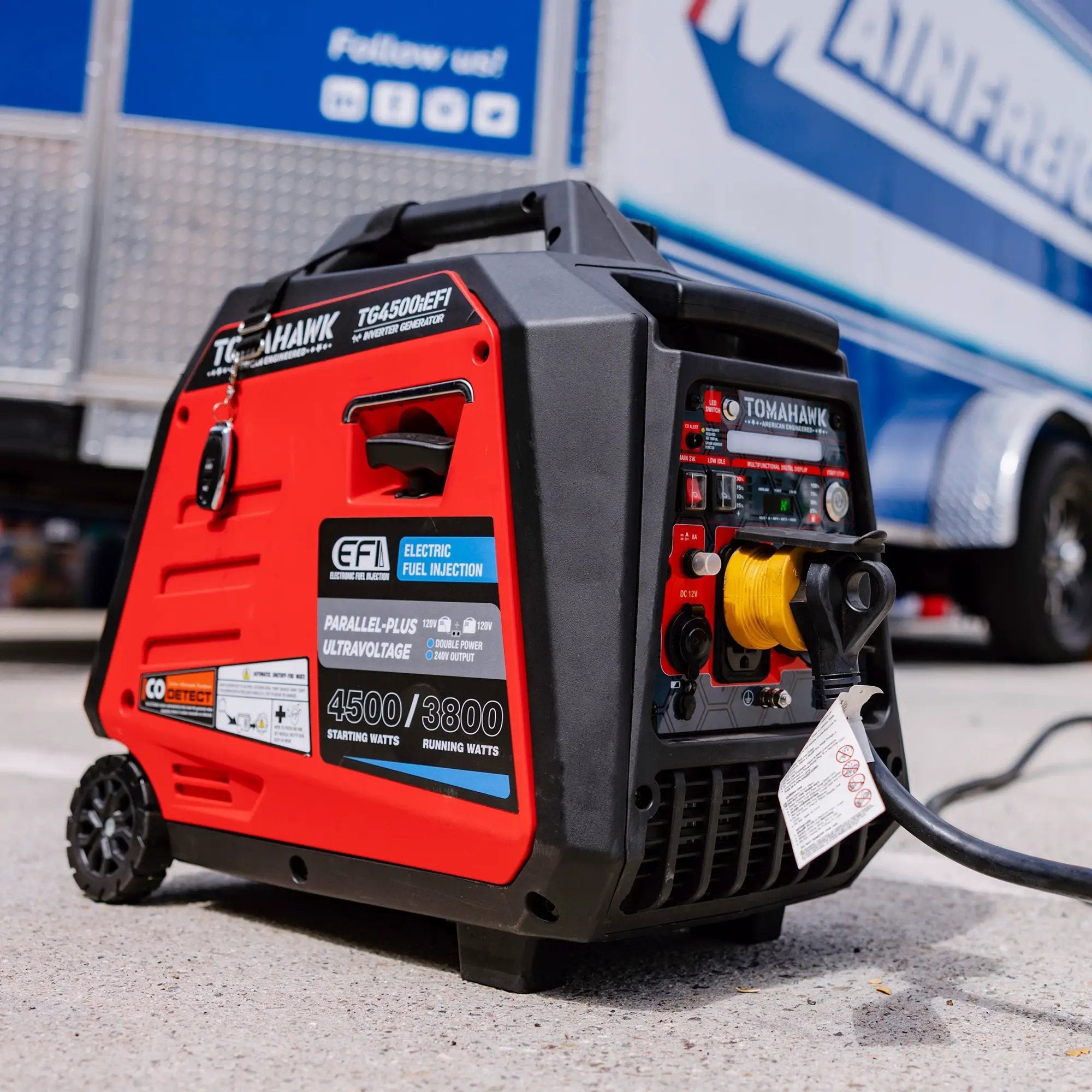 4500 Watt Inverter Generator Electronic Fuel Injection EFI Super Quiet Portable Gas Power Professional Use by Tomahawk Power