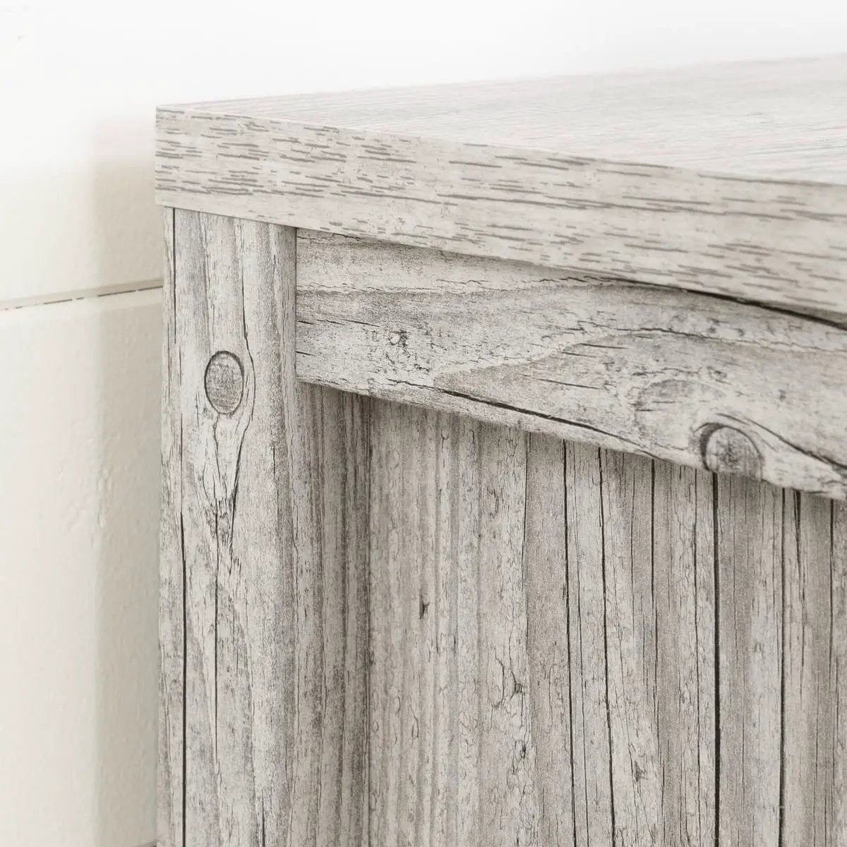 Modern Washed Pine 2 Drawer Nightstand Cubby Storage Shelf by HomePacific