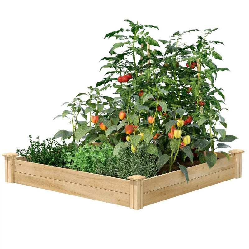 4 ft x 4 ft Cedar Wood Raised Garden Bed - Made in USA by HomePacific
