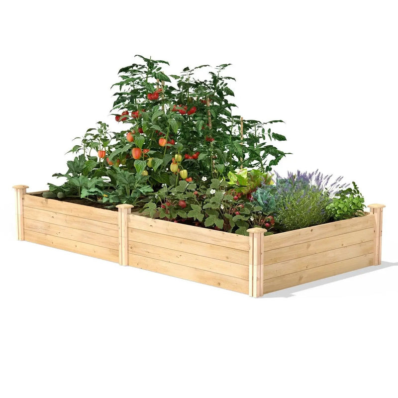 4 ft x 8 ft Cedar Wood Raised Garden Bed - Made in USA by HomePacific