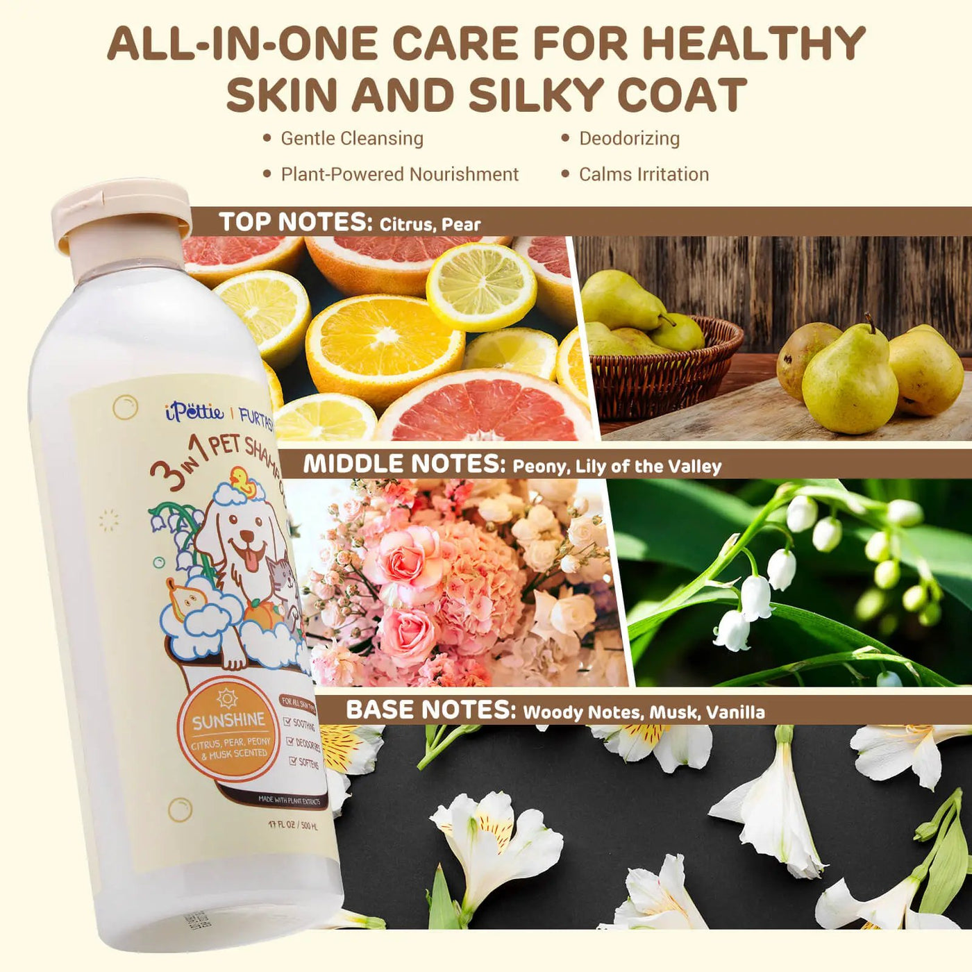 Furtasy Pet Shampoo, Sunshine & Cozy Formulas by TURBRO