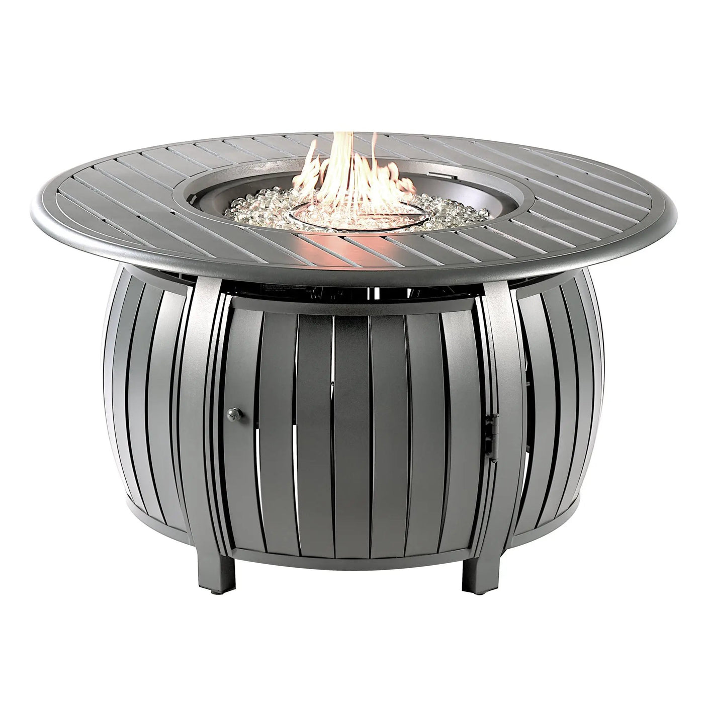 Aluminum 44-in Round Propane Fire Table with Beads, Covers and Lid by Sharicks