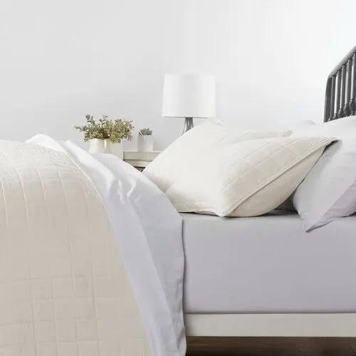 3 Piece Microfiber Farmhouse Coverlet Bedspread Set Ivory, King/California King by HomePacific