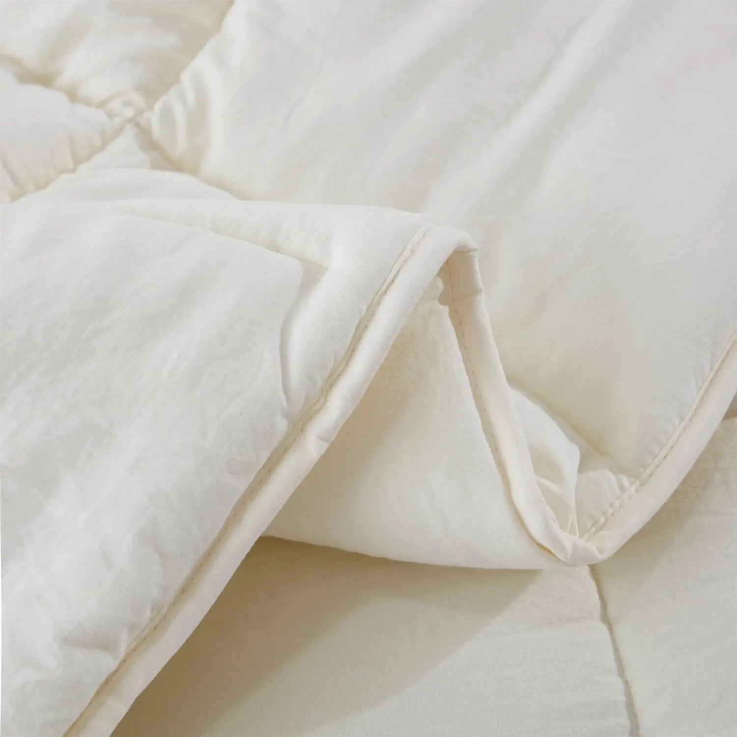 Queen Size Off White 3 Piece Microfiber Reversible Comforter Set by HomePacific