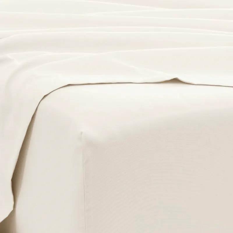 Twin XL Ivory Beige 4-Piece Wrinkle Resistant Microfiber/Polyester Sheet Set by HomePacific