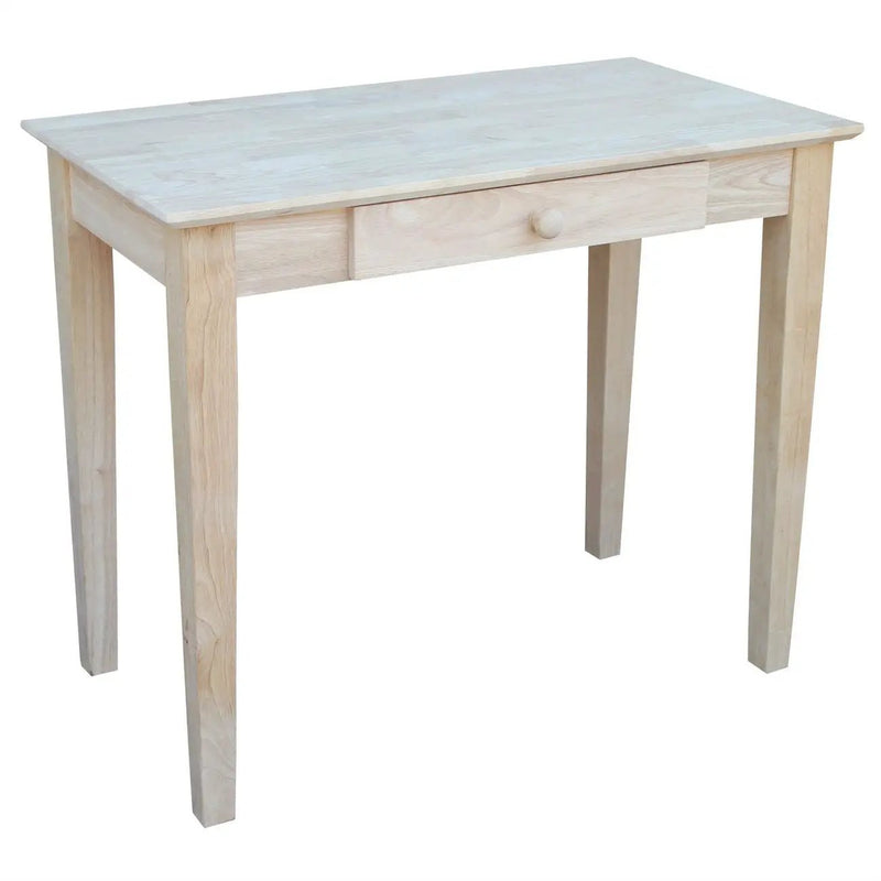 Solid Unfinished Wood Laptop Desk Writing Table with Drawer by HomePacific