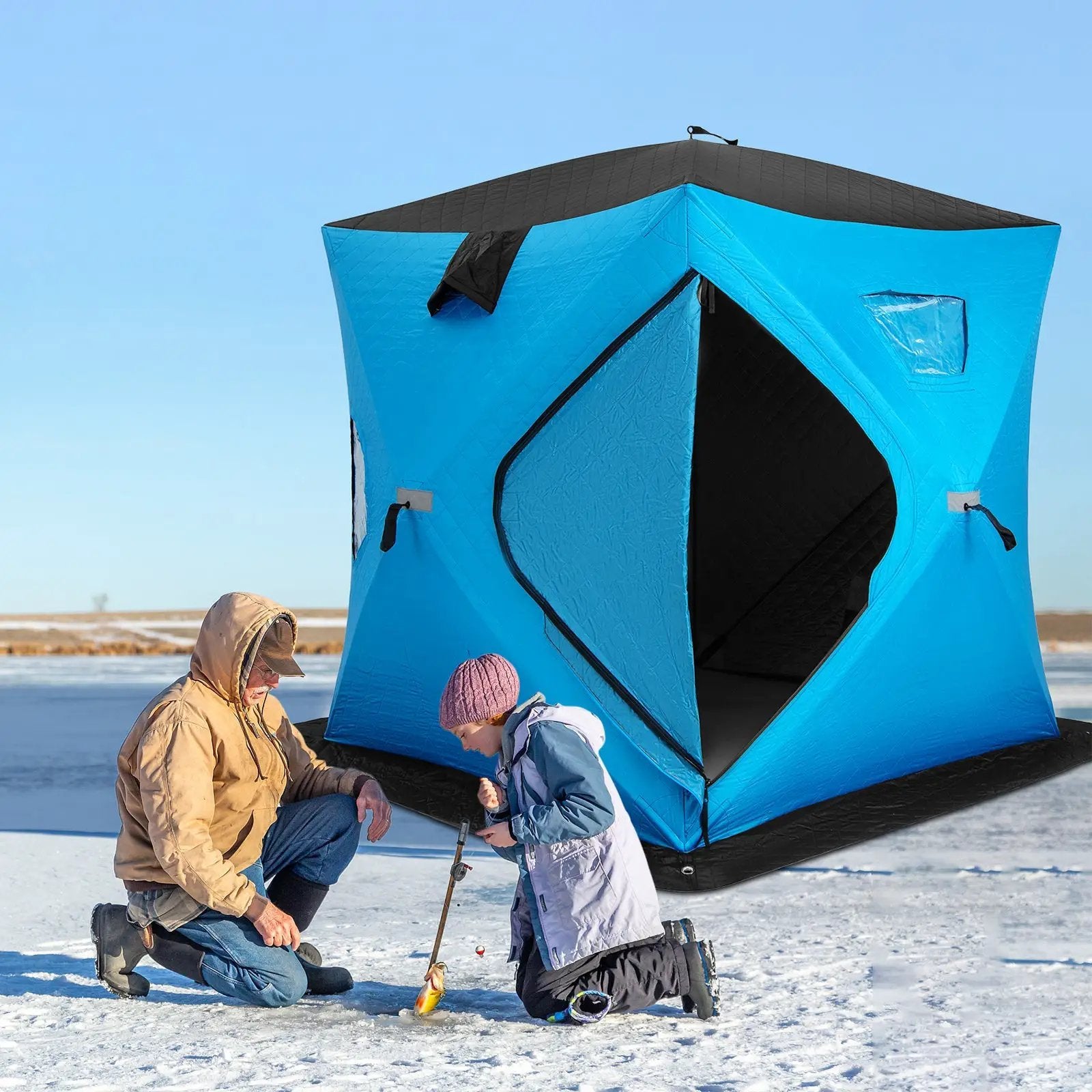 Portable 2 Person Ice Shanty with Cotton Padded Walls by DirectDeals