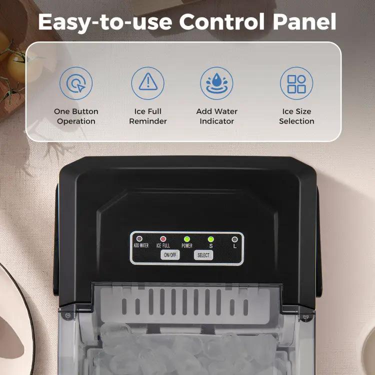Ice Maker Countertop with Self-Cleaning for Home Kitchen Office Party by DirectDeals