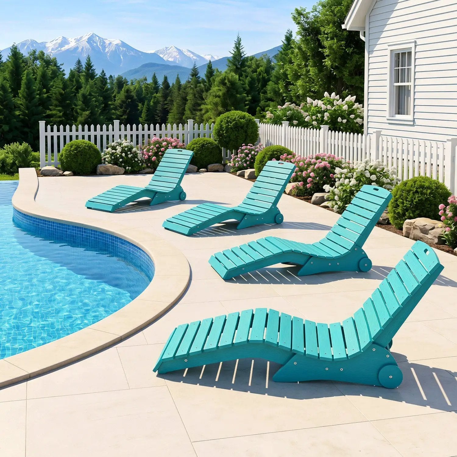 In-Pool Lounge Chair with Weighted Anti-Floating Design 450 LBS for Baja Shelf by DirectDeals