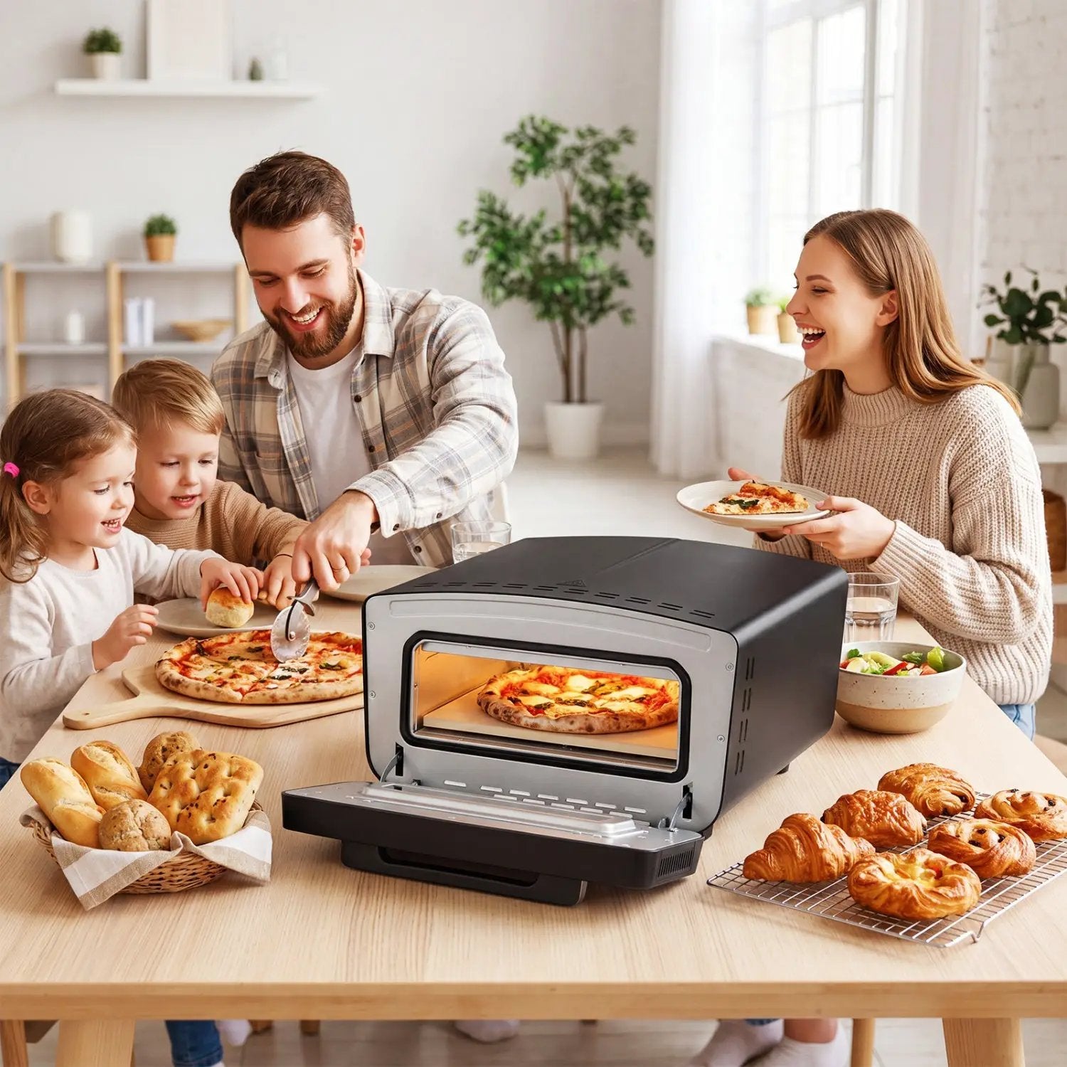 Electric Pizza Oven for 12" Pizzas with 8 Presets by DirectDeals