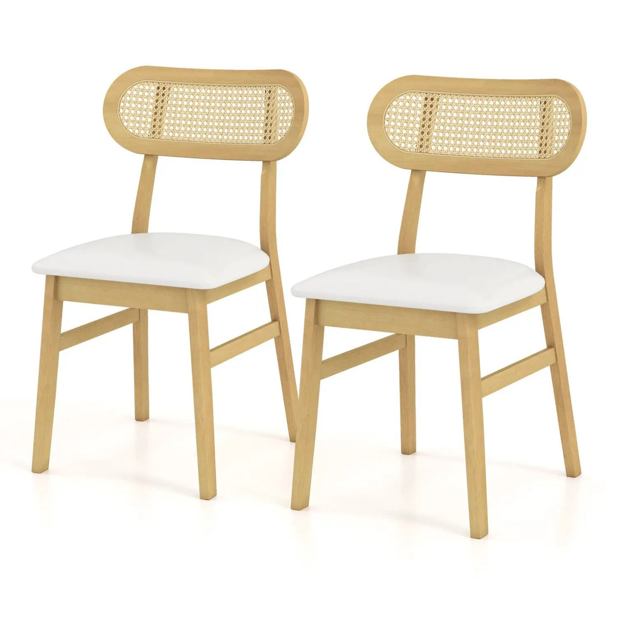 Indoor Mid Century Wood Dining Chairs Set of 2 for Dining Room by DirectDeals