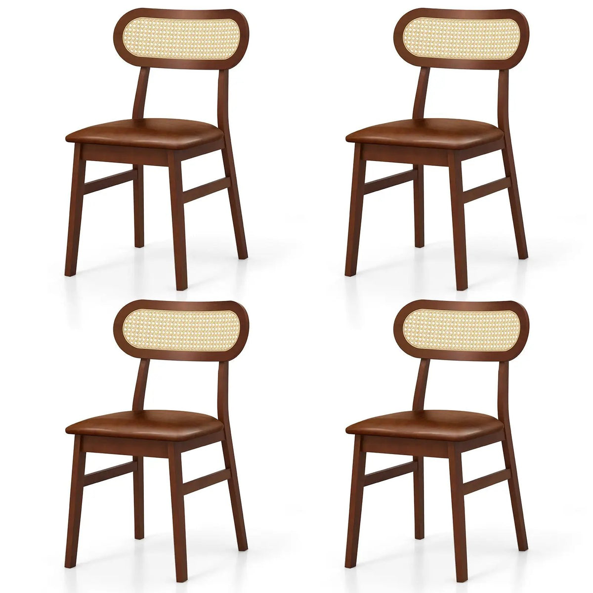 Indoor Mid Century Wood Dining Chairs Set of 2 for Dining Room by DirectDeals