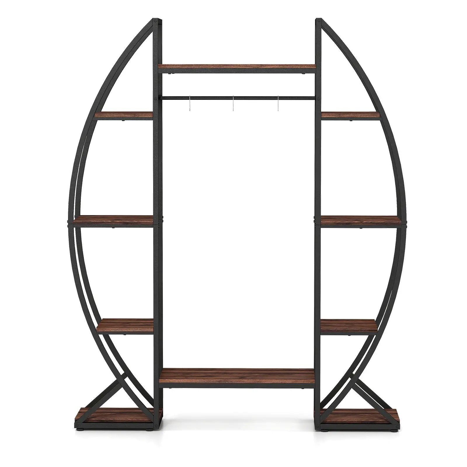 Indoor Plant Stand 63" Tall 10-Tier Corner Metal Plant Shelf Large Flowerpot Holder-Brown by DirectDeals