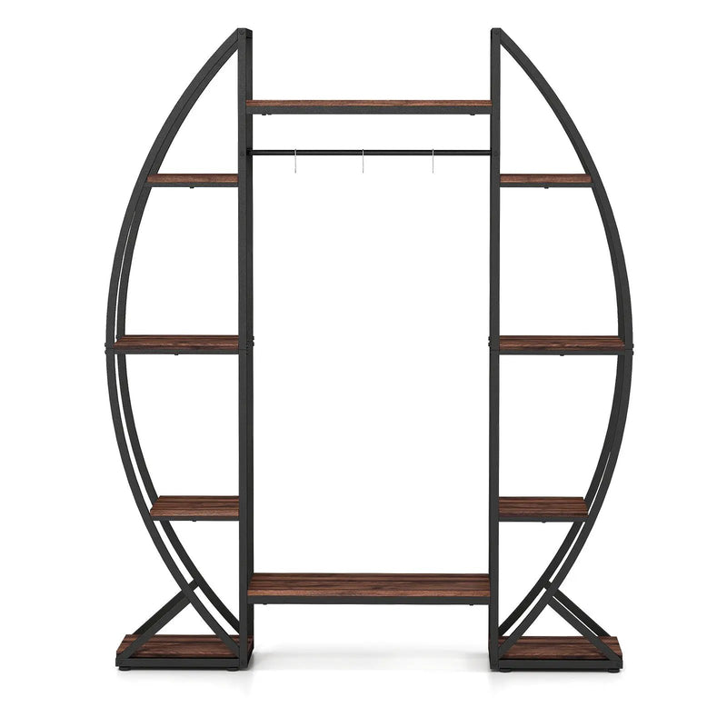 Indoor Plant Stand 63" Tall 10-Tier Corner Metal Plant Shelf Large Flowerpot Holder-Brown by DirectDeals