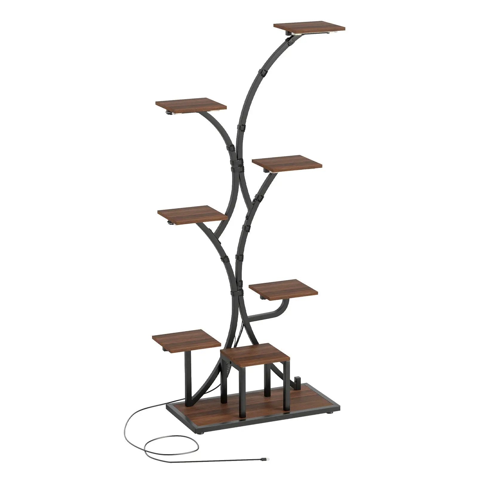 Indoor Plant Stand with Grow Lights 58" Tall 8-Tier Corner Metal Plant Shelf by DirectDeals