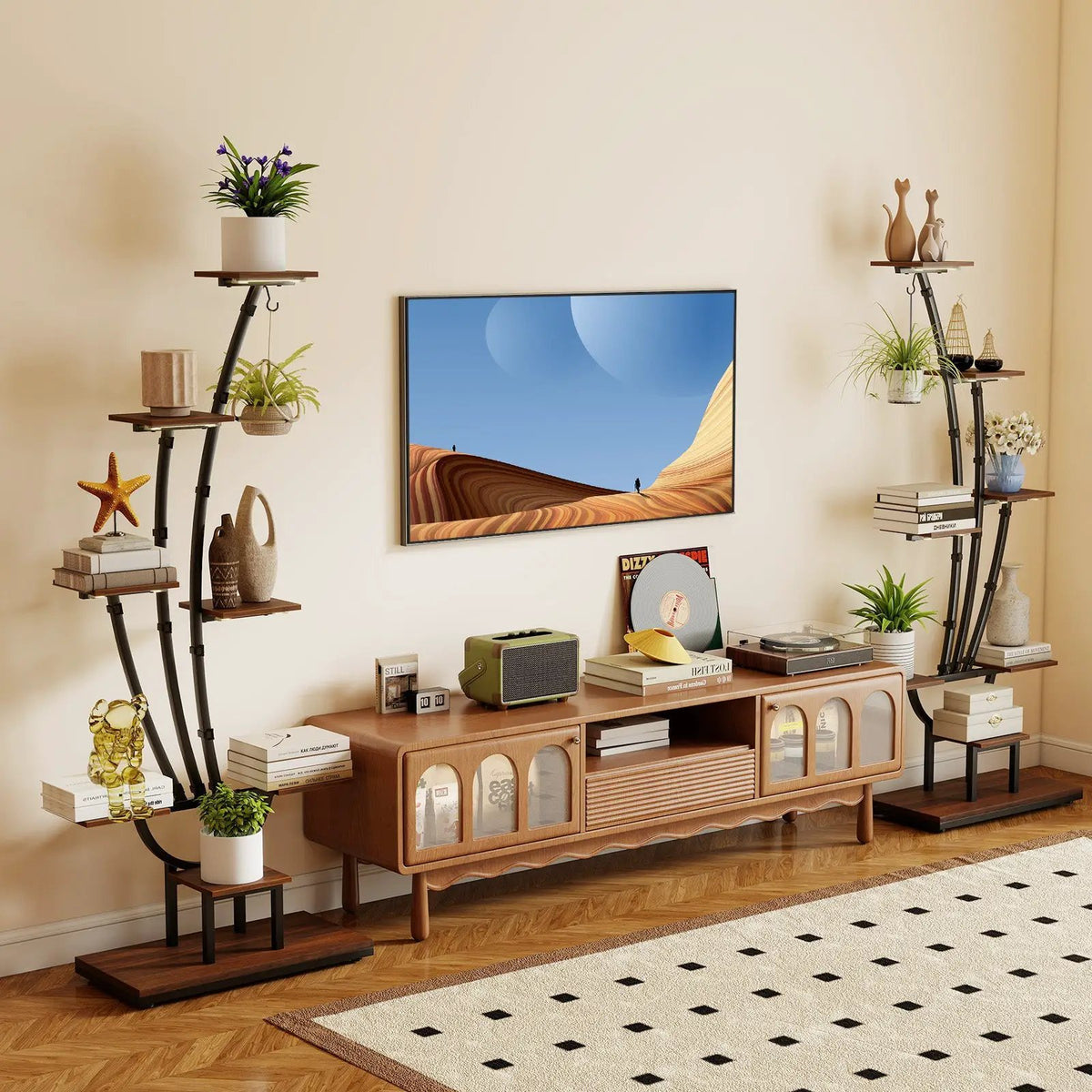 Indoor Plant Stand with Grow Lights Tall 8-Tier Corner Metal Plant Shelf, photo 9 of 16