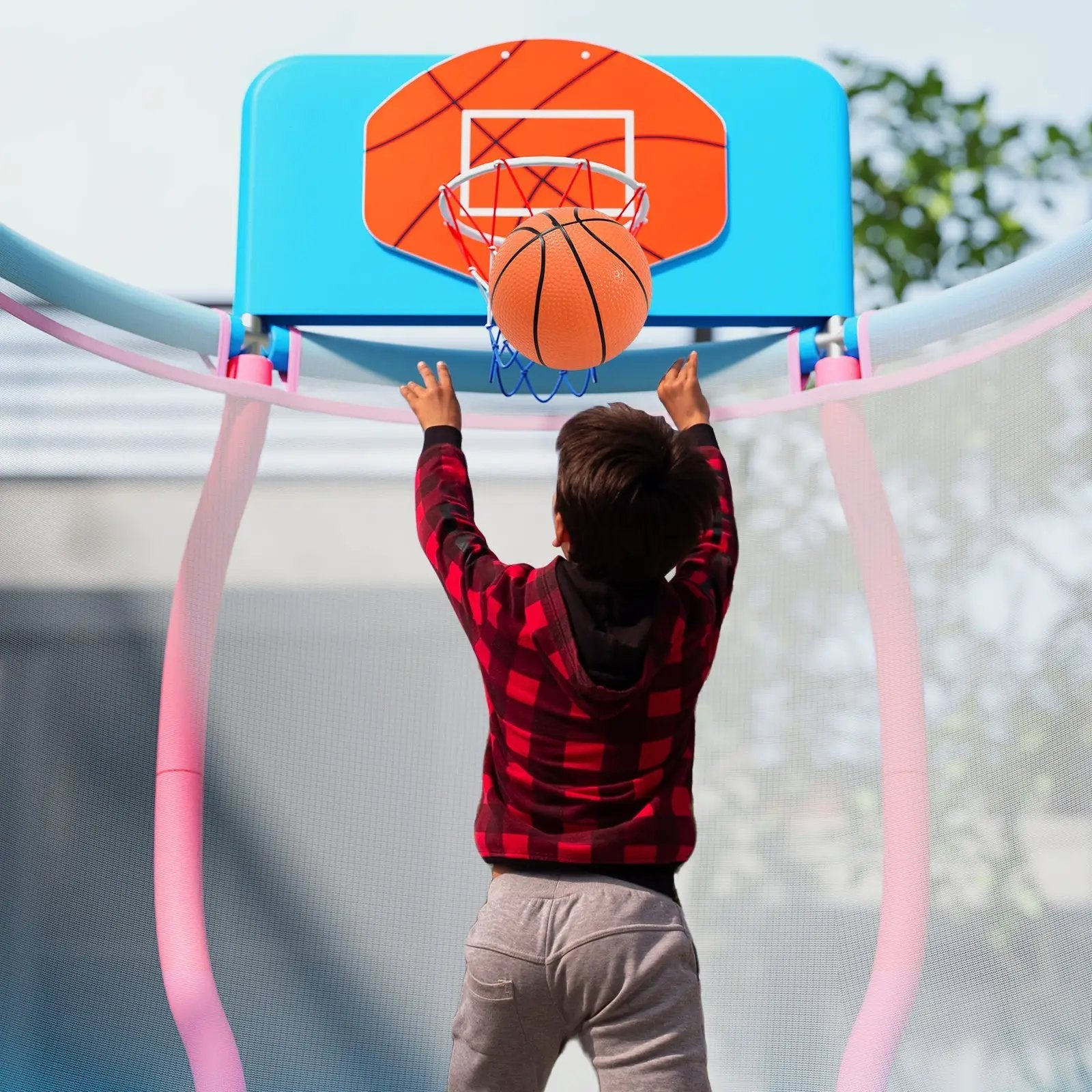 Kids Trampoline Indoor & Outdoor Pumpkin Trampoline-Pink by DirectDeals