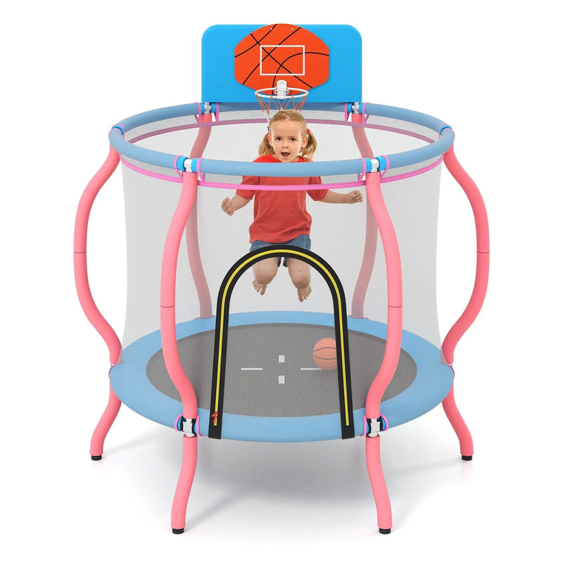 Kids Trampoline Indoor & Outdoor Pumpkin Trampoline-Pink by DirectDeals