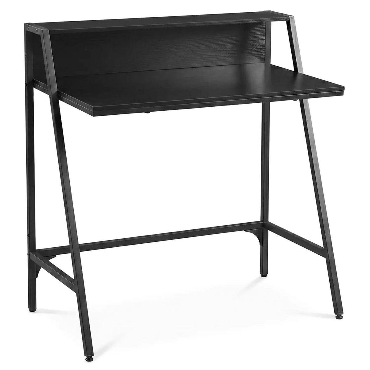 31.5" Industrial Desk with Raised Shelf Metal Frame, photo 4 of 16