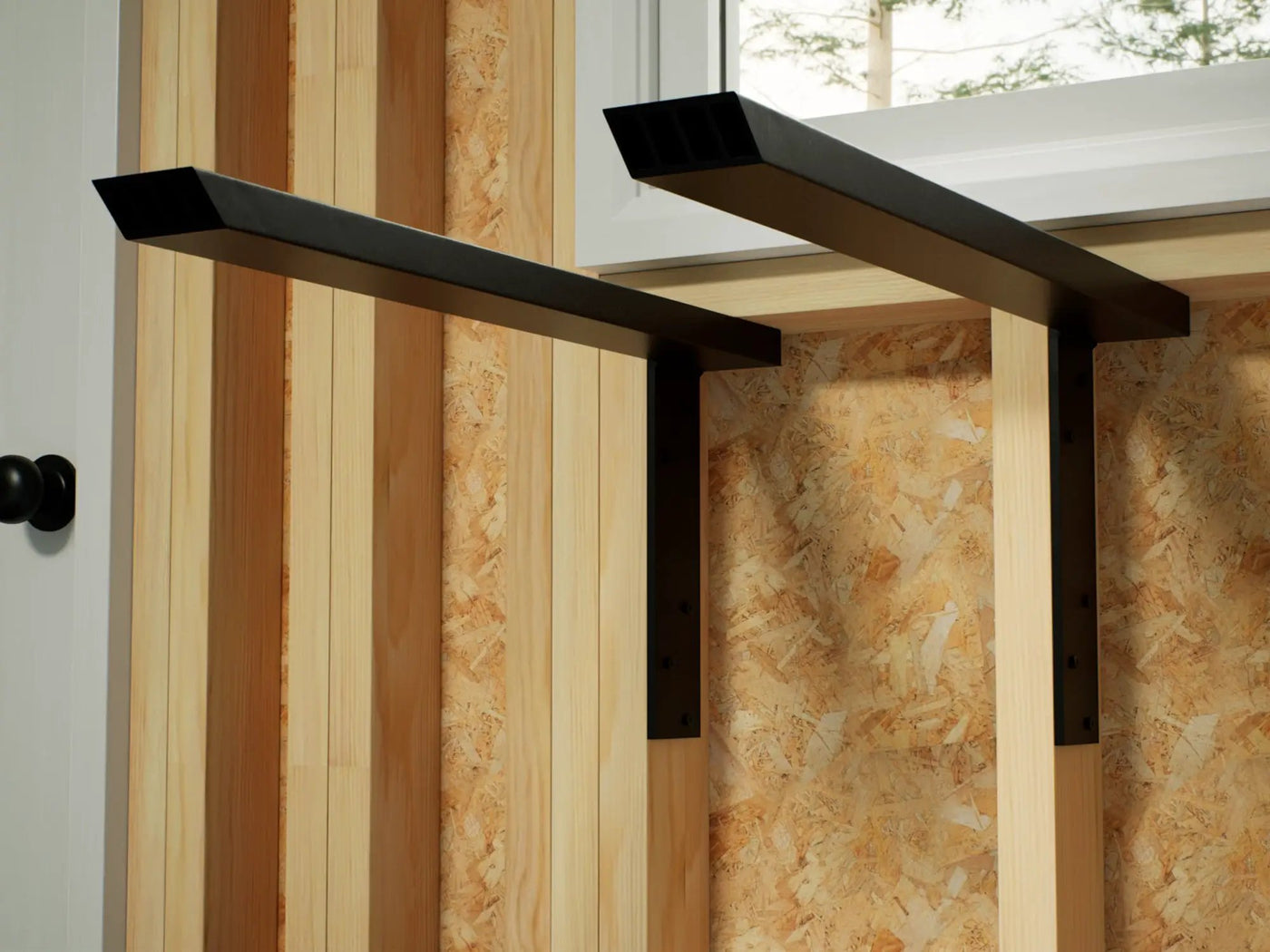 Industrial 1 inch Side Wall Free Hanging Shelf Bracket by The Original Granite Bracket