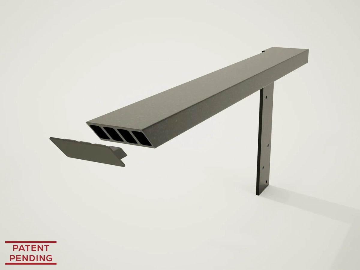 Industrial 1 inch Side Wall Free Hanging Shelf Bracket by The Original Granite Bracket