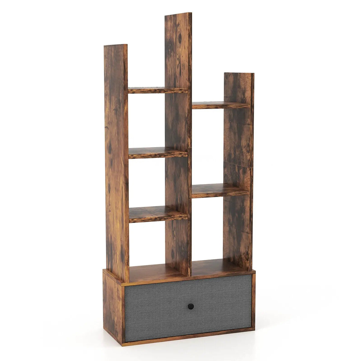 7-Tier Open-Back Bookshelf with Drawer, photo 11 of 16