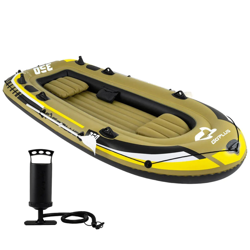 4-Person Inflatable Fishing Boat with Oars and Pump by DirectDeals