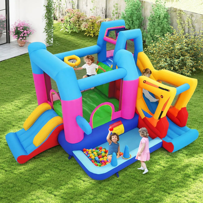 Inflatable Bounce House 8-in-1 Excavator Theme with Blower by DirectDeals