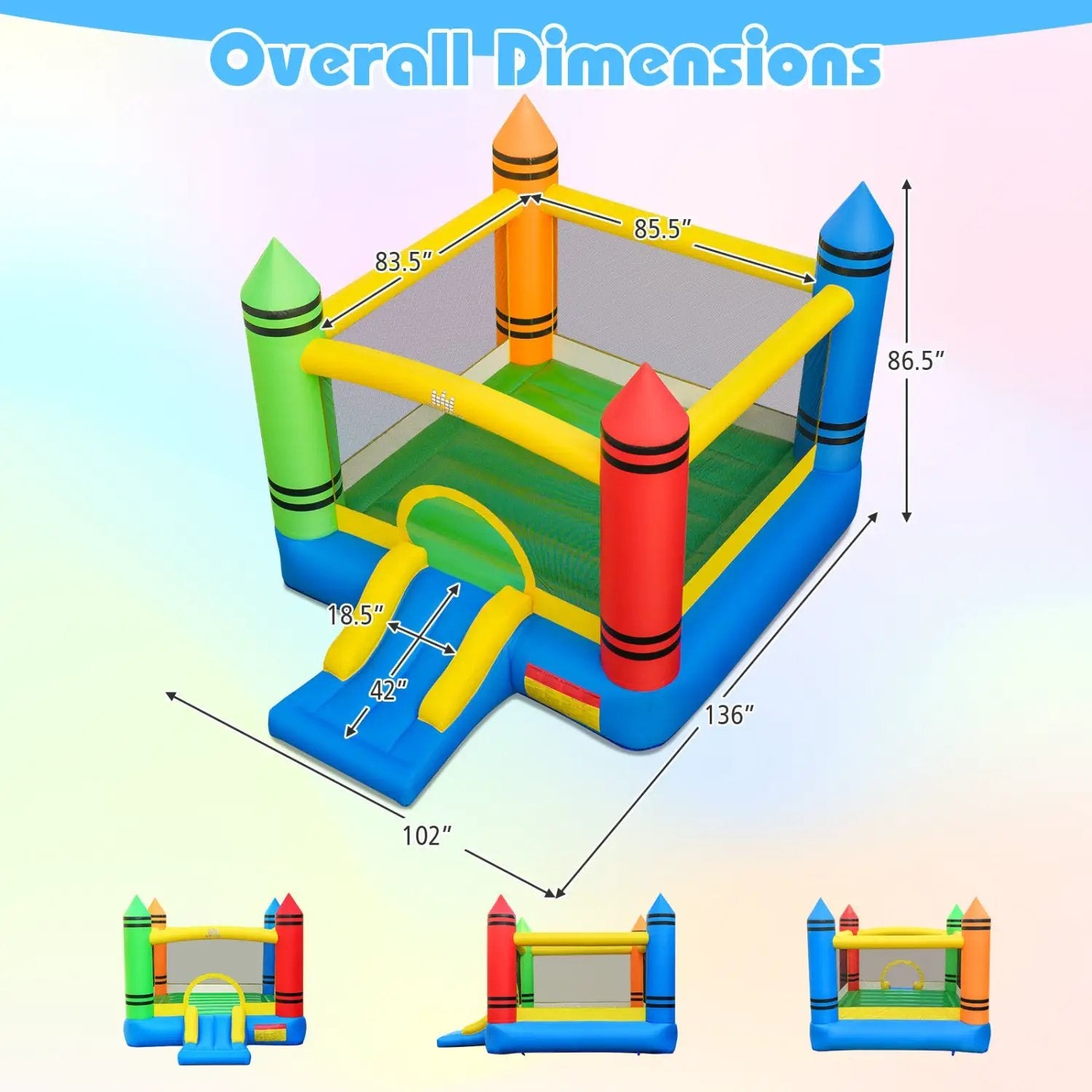 Inflatable Bounce House 2-in by DirectDeals