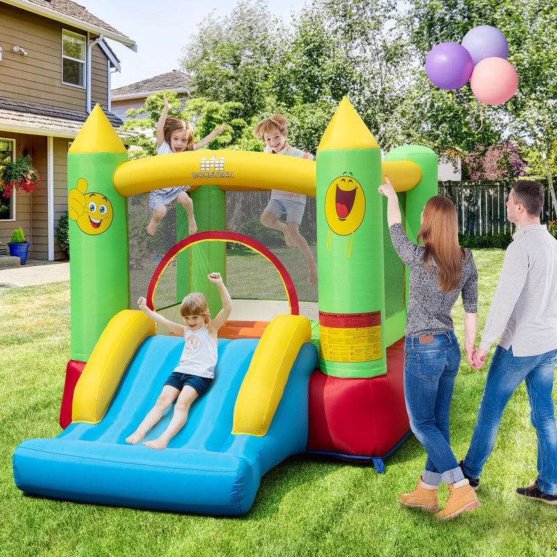 Inflatable Bounce House Kids Blow-up Bouncer with Slide without Blower by DirectDeals