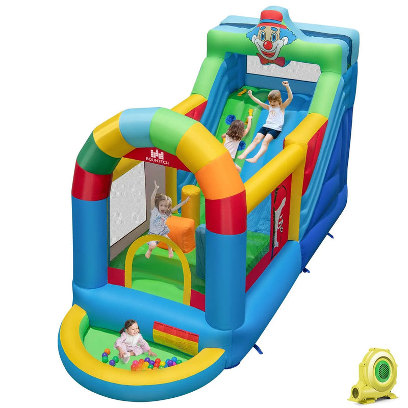 Inflatable Bounce House Obstacle Course with Ball Pit and Silde with 735W Blower by DirectDeals
