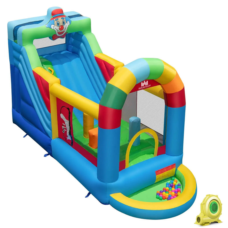 Inflatable Bounce House Obstacle Course with Ball Pit and Silde with 735W Blower by DirectDeals