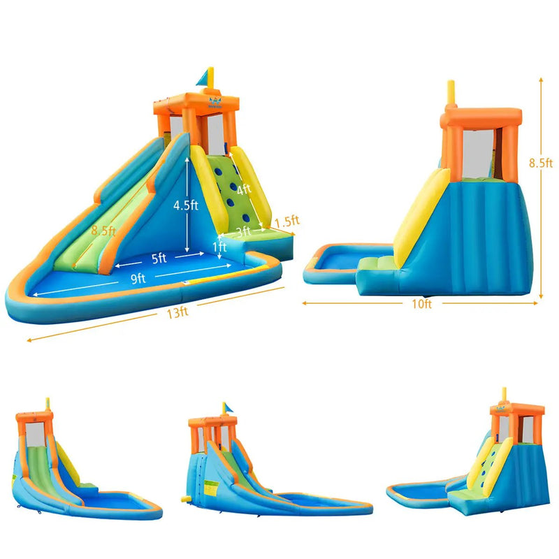 Inflatable Water Slide Kids Bounce House with 680W Blower by DirectDeals