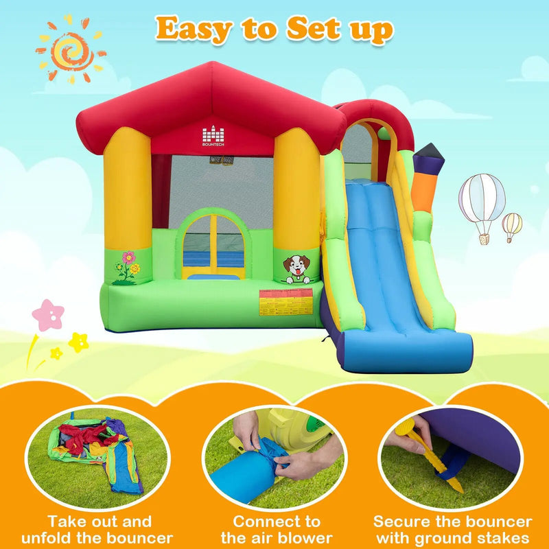 Inflatable Bounce House with Ocean Balls and 735W Air Blower by DirectDeals