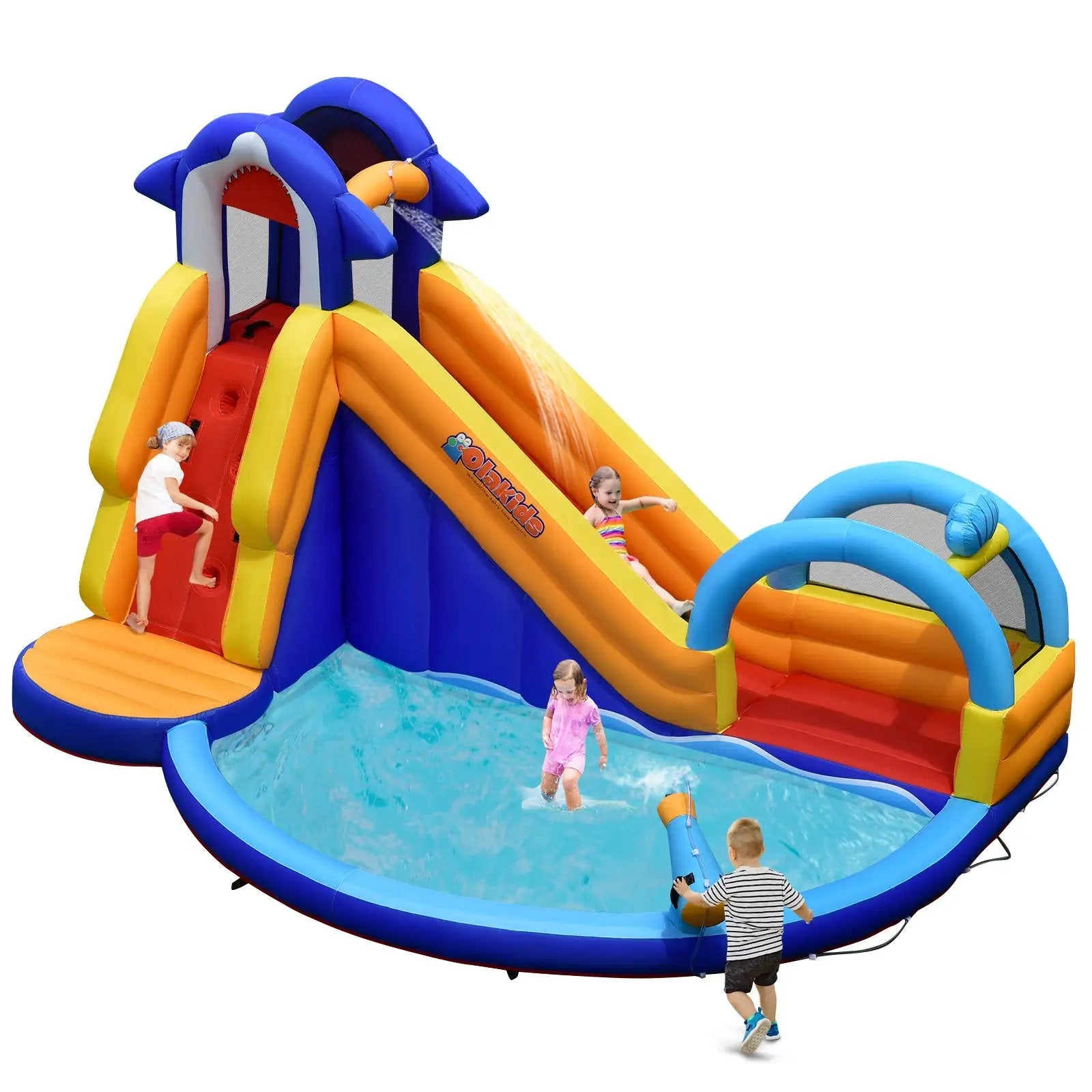 Inflatable Bouncy House with Slide and Splash Pool without Blower by DirectDeals