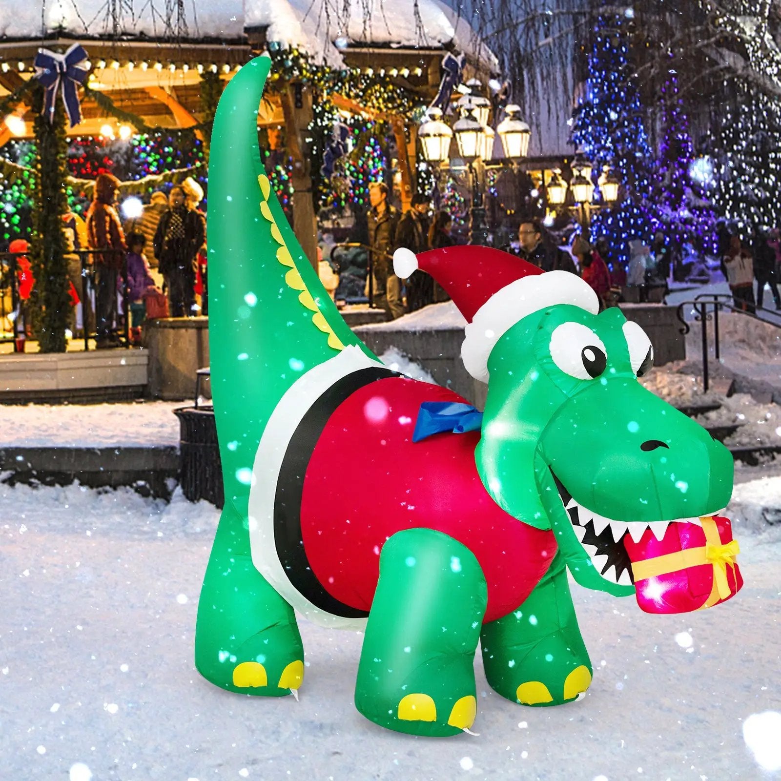 Inflatable Christmas Decoration with LED Lights for Yard by DirectDeals